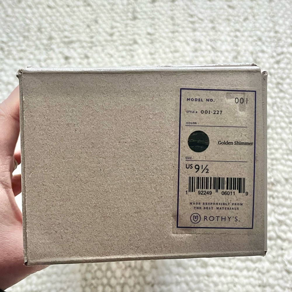 Rothy's The Flat In Golden Shimmer, Size 9.5 - image 8